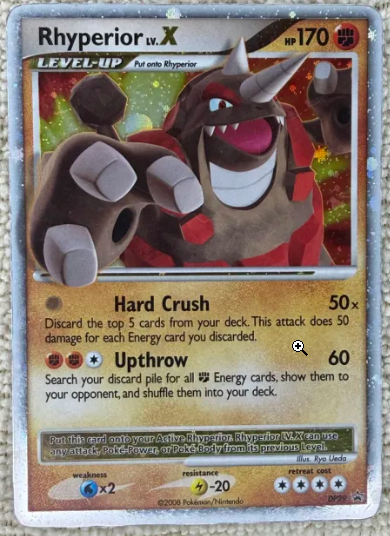 Rhyperior LV.X DP29 Pokémon kort fra Diamond & Pearl Black Star Promo – billede 1