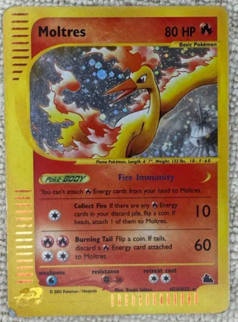 Moltres H20 Pokémon kort fra Skyridge – billede 1