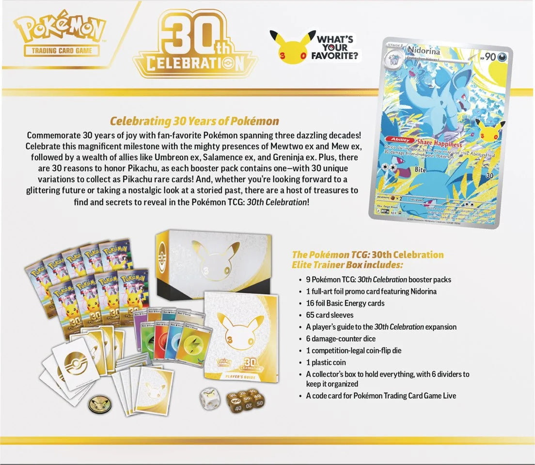 Pokémon - 30th Celebration - Elite Trainer Box (POK10447-101)