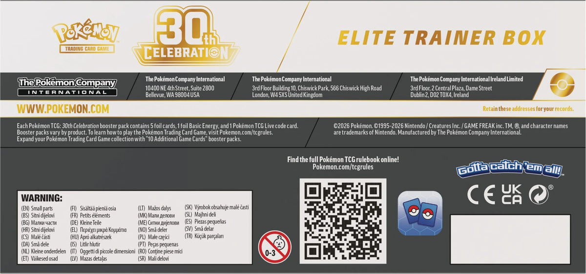 Pokémon - 30th Celebration - Elite Trainer Box (POK10447-101)